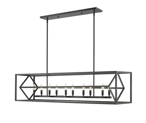 Z-Lite - 457-10L-MB - Ten Light Linear Chandelier - Euclid - Matte Black