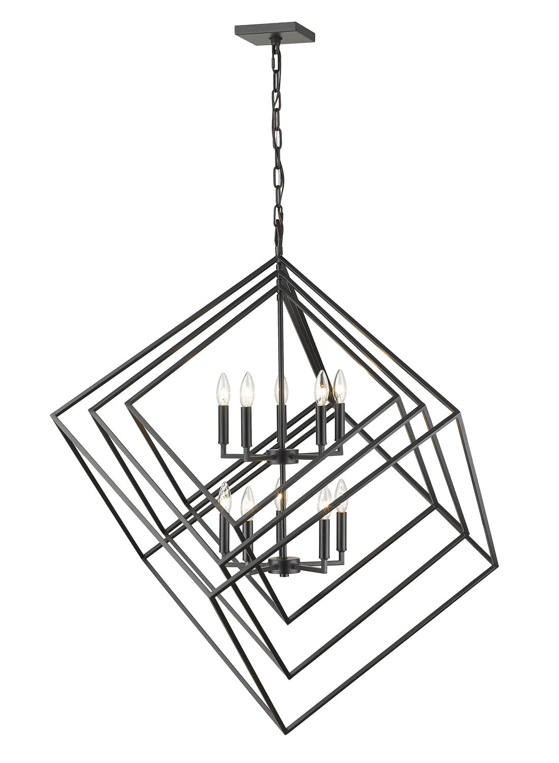 Z-Lite - 457-10MB - Ten Light Chandelier - Euclid - Matte Black