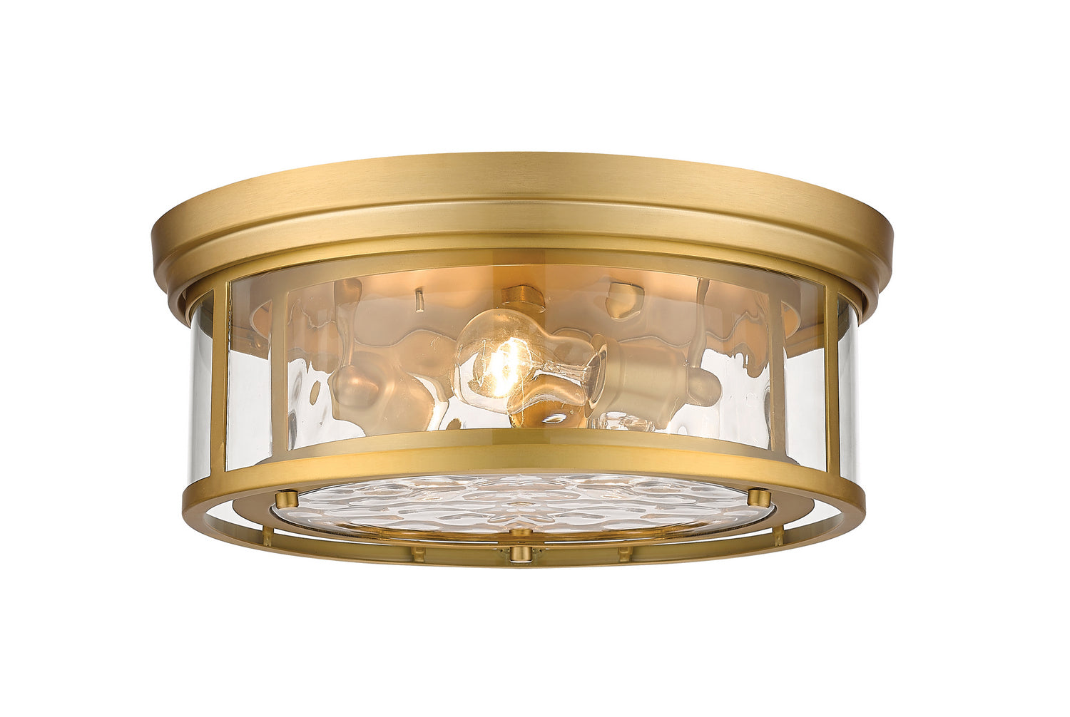 Z-Lite - 493F3-OBR - Three Light Flush Mount - Clarion - Olde Brass