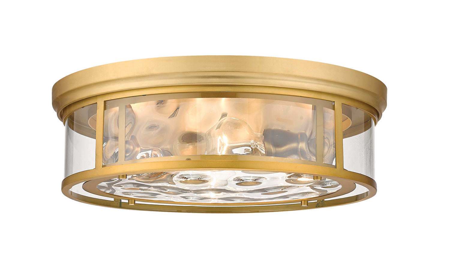 Z-Lite - 493F4-OBR - Four Light Flush Mount - Clarion - Olde Brass