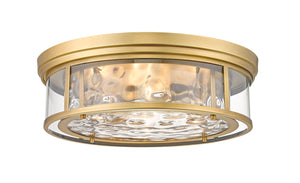 Z-Lite - 493F4-RB - Four Light Flush Mount - Clarion - Rubbed Brass