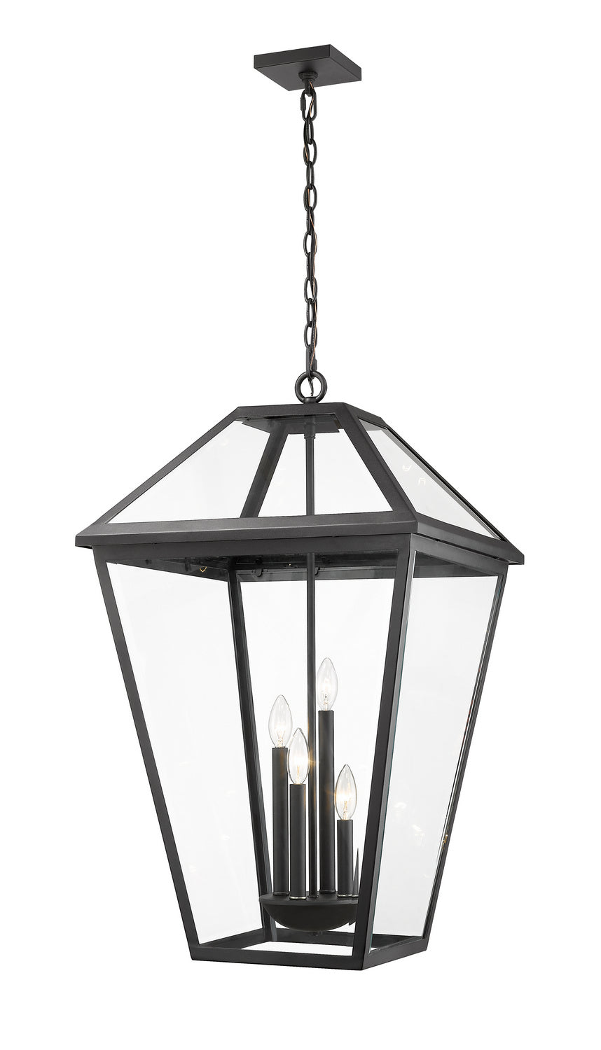 Z-Lite - 579CHXLX-BK - Four Light Outdoor Chain Mount Ceiling Fixture - Talbot - Black
