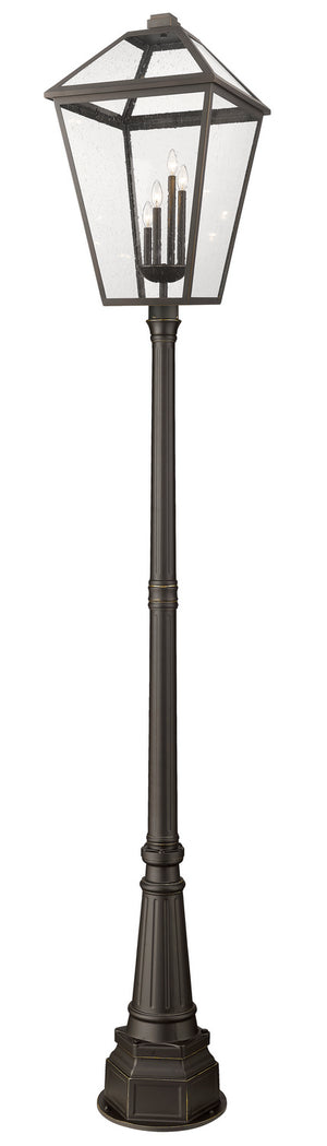 Z-Lite - 579PHXLXR-564P-ORB - Four Light Outdoor Post Mounted Fixture - Talbot - Oil Rubbed Bronze