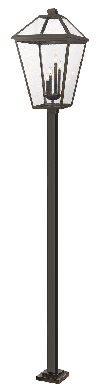 Z-Lite - 579PHXLXS-536P-ORB - Four Light Outdoor Post Mounted Fixture - Talbot - Oil Rubbed Bronze