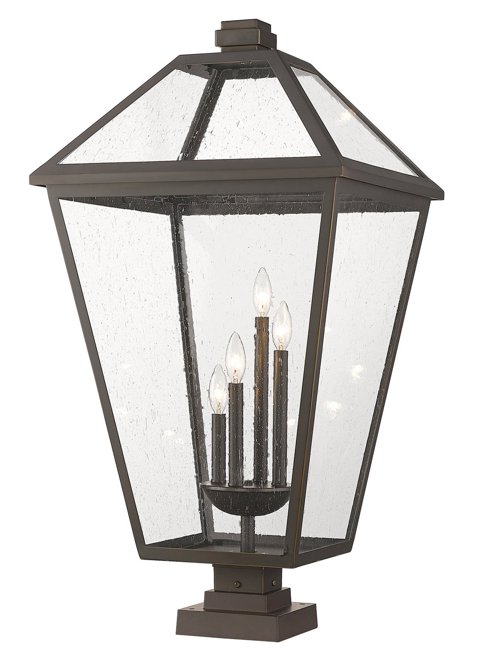 Z-Lite - 579PHXLXS-SQPM-ORB - Four Light Outdoor Pier Mounted Fixture - Talbot - Oil Rubbed Bronze