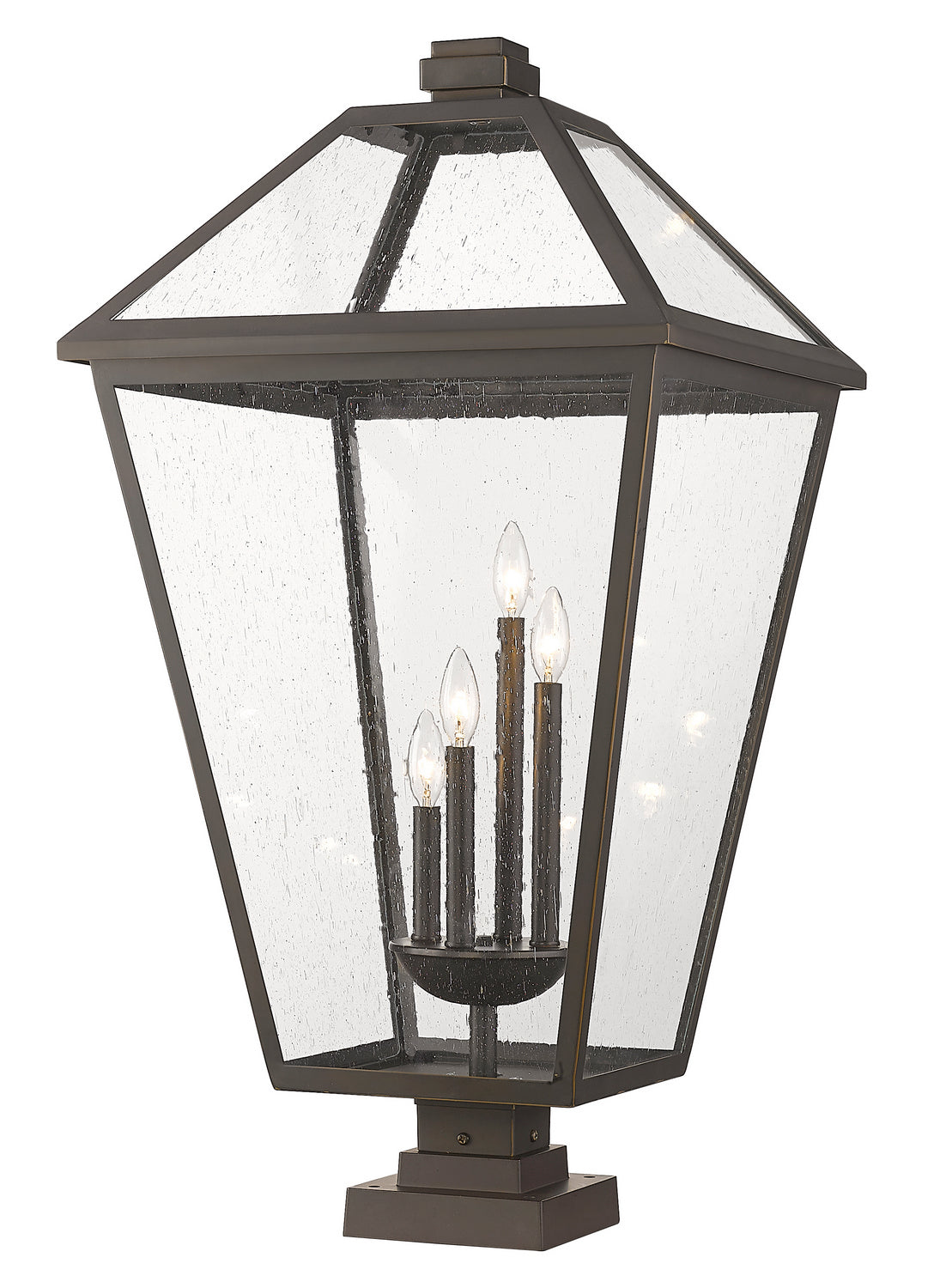 Z-Lite - 579PHXLXS-SQPM-ORB - Four Light Outdoor Pier Mounted Fixture - Talbot - Oil Rubbed Bronze