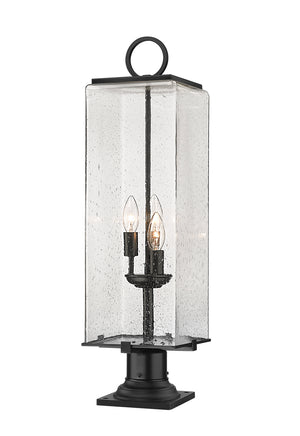 Z-Lite - 592PHBR-533PM-BK - Three Light Outdoor Pier Mounted Fixture - Sana - Black
