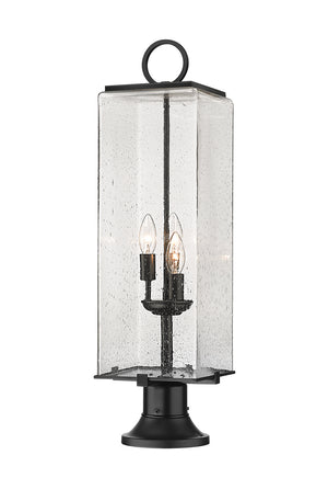 Z-Lite - 592PHBR-553PM-BK - Three Light Outdoor Pier Mounted Fixture - Sana - Black