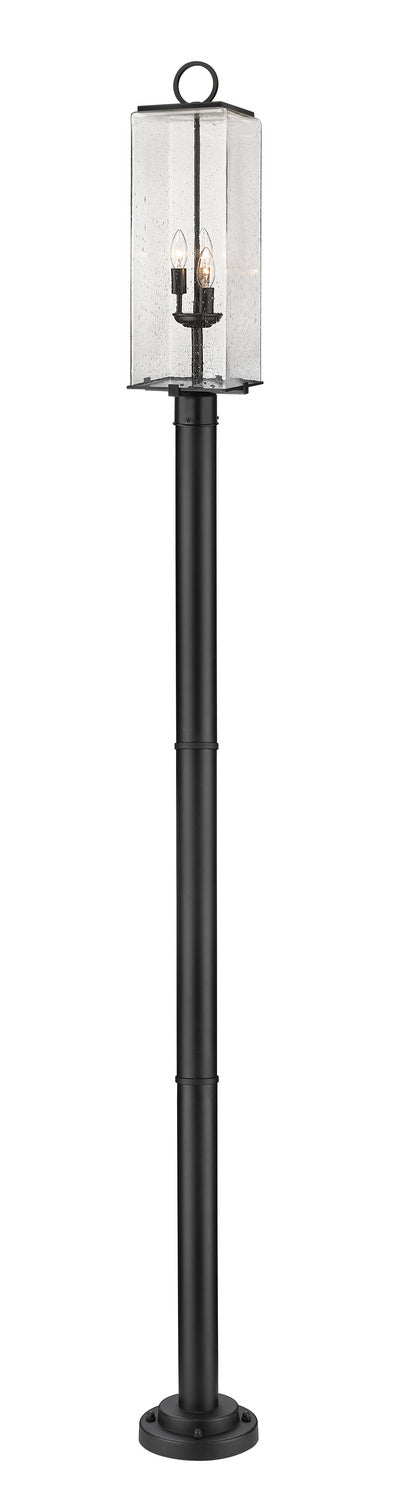 Z-Lite - 592PHBR-567P-BK - Three Light Outdoor Post Mounted Fixture - Sana - Black