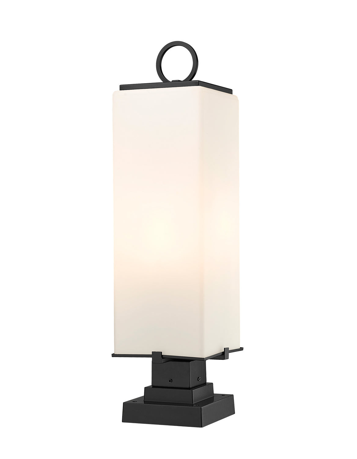 Z-Lite - 593PHBS-SQPM-BK - Three Light Outdoor Pier Mounted Fixture - Sana - Black