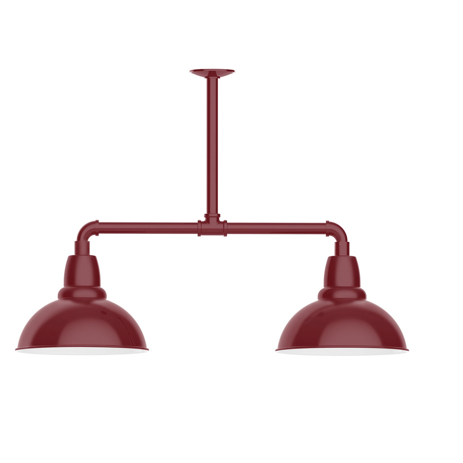 Montclair Light Works - MSD106-55 - Two Light Pendant - Cafe - Barn Red