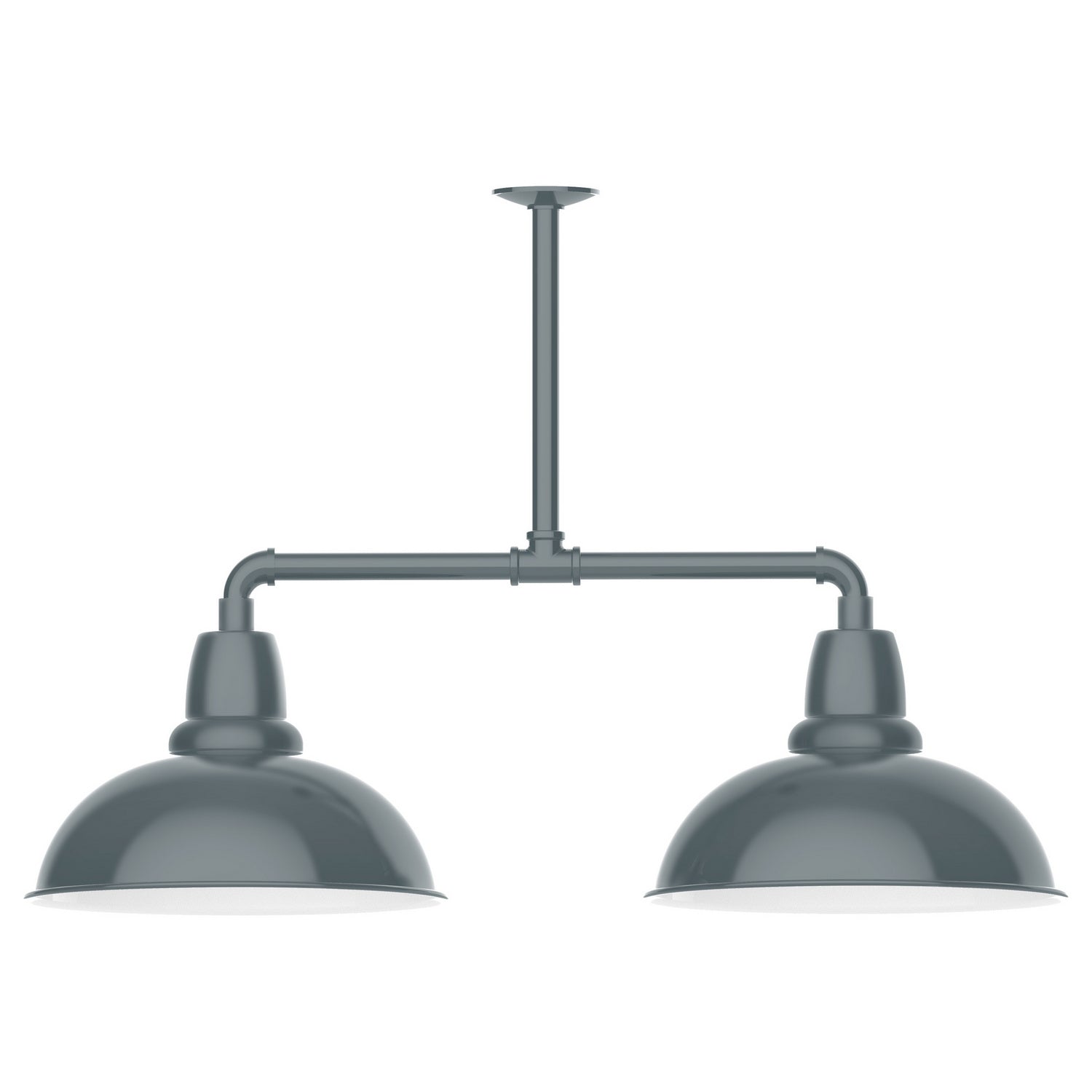 Montclair Light Works - MSD108-40 - Two Light Pendant - Cafe - Slate Gray