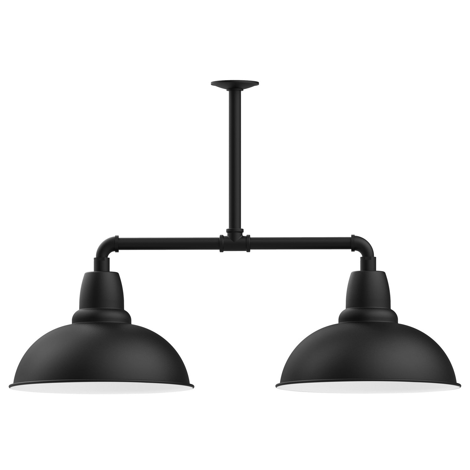 Montclair Light Works - MSD108-41 - Two Light Pendant - Cafe - Black