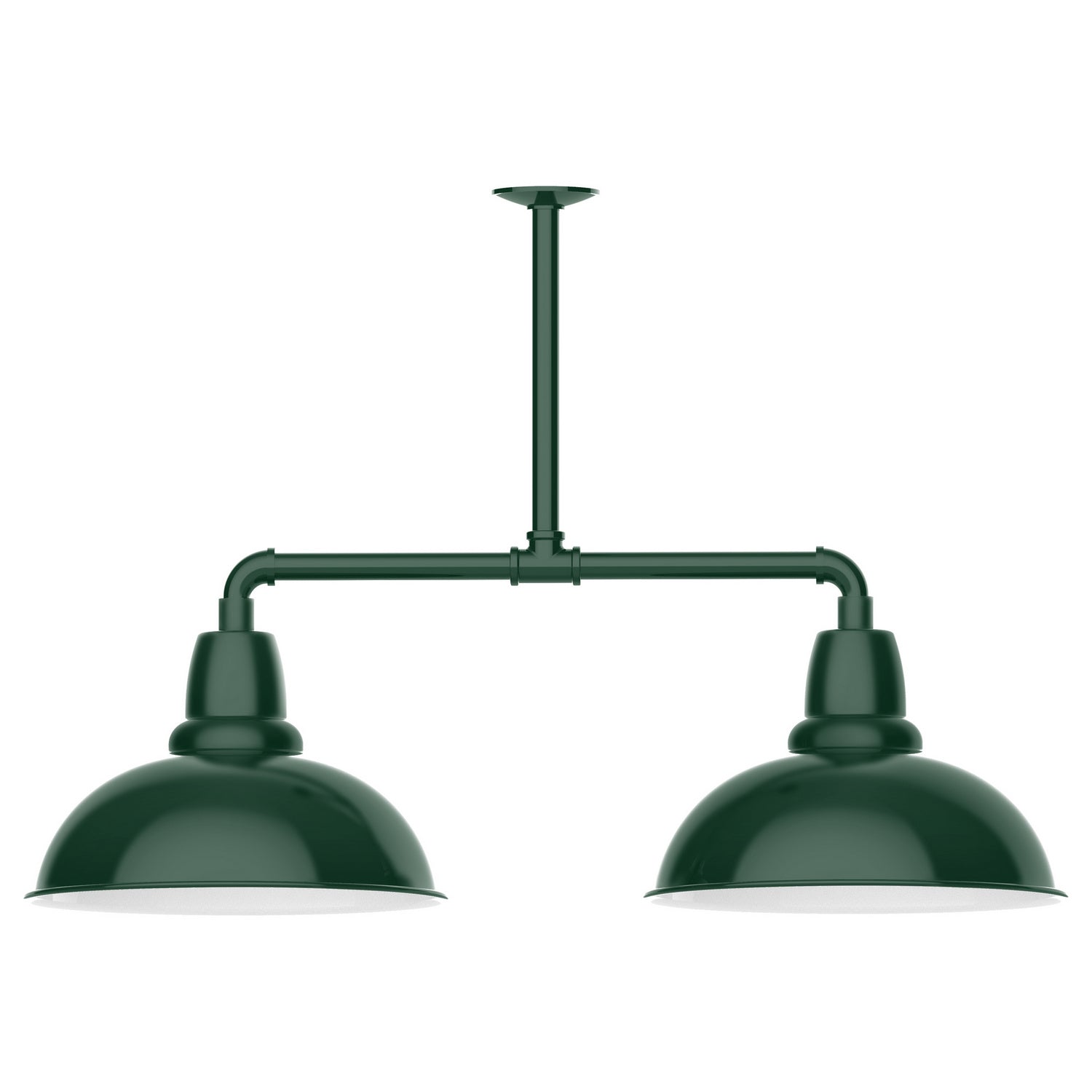 Montclair Light Works - MSD108-42 - Two Light Pendant - Cafe - Forest Green