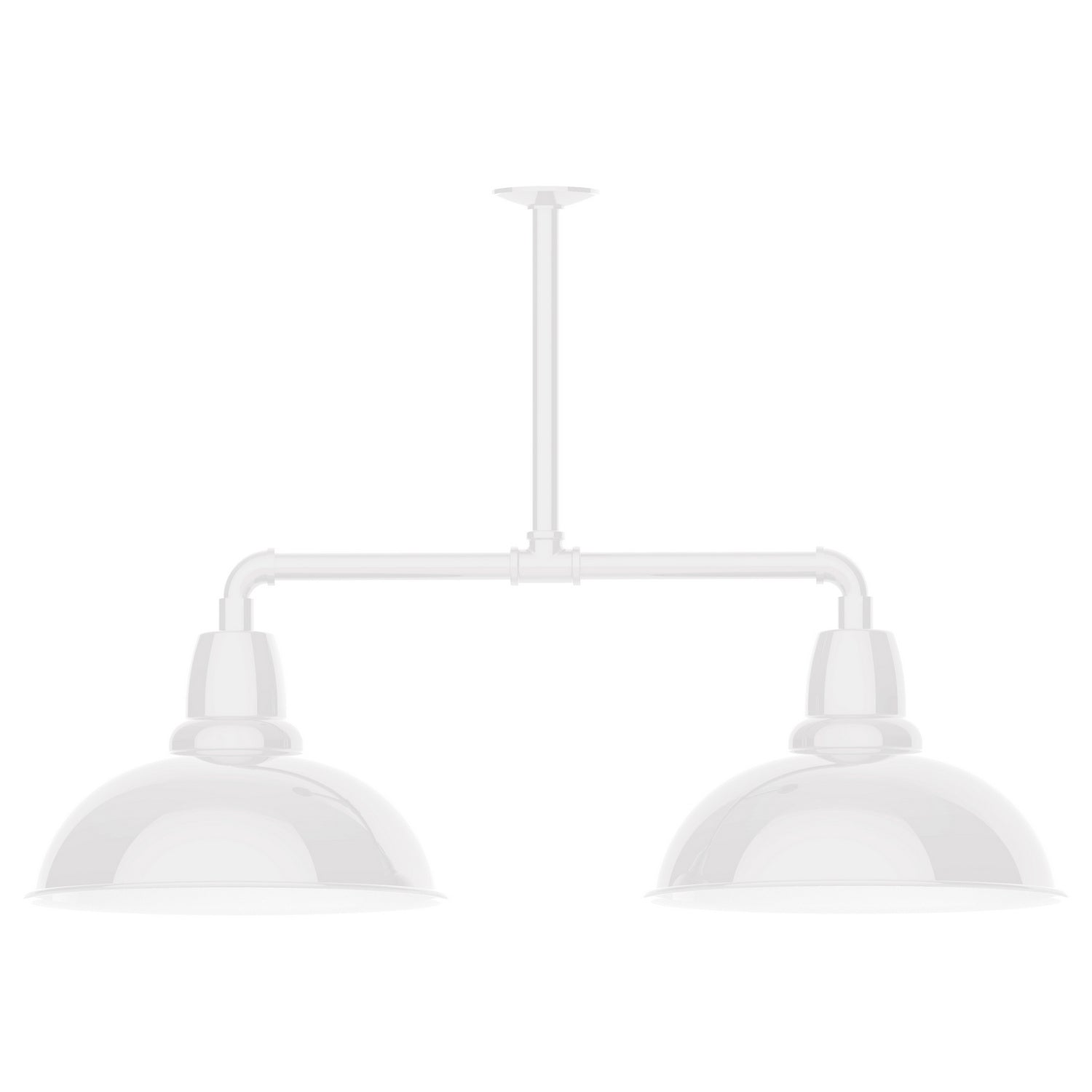 Montclair Light Works - MSD108-44 - Two Light Pendant - Cafe - White