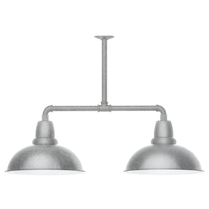 Montclair Light Works - MSD108-49 - Two Light Pendant - Cafe - Painted Galvanized