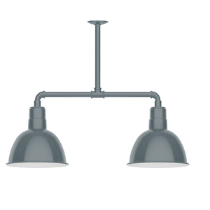 Montclair Light Works - MSD116-40 - Two Light Pendant - Deep Bowl - Slate Gray