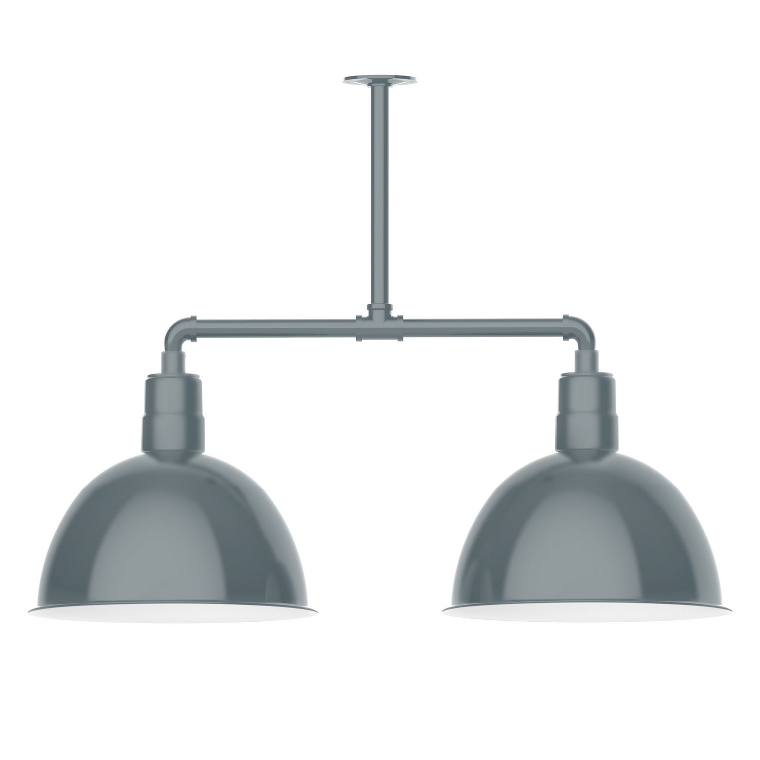 Montclair Light Works - MSD117-40 - Two Light Pendant - Deep Bowl - Slate Gray