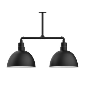 Montclair Light Works - MSD117-41 - Two Light Pendant - Deep Bowl - Black