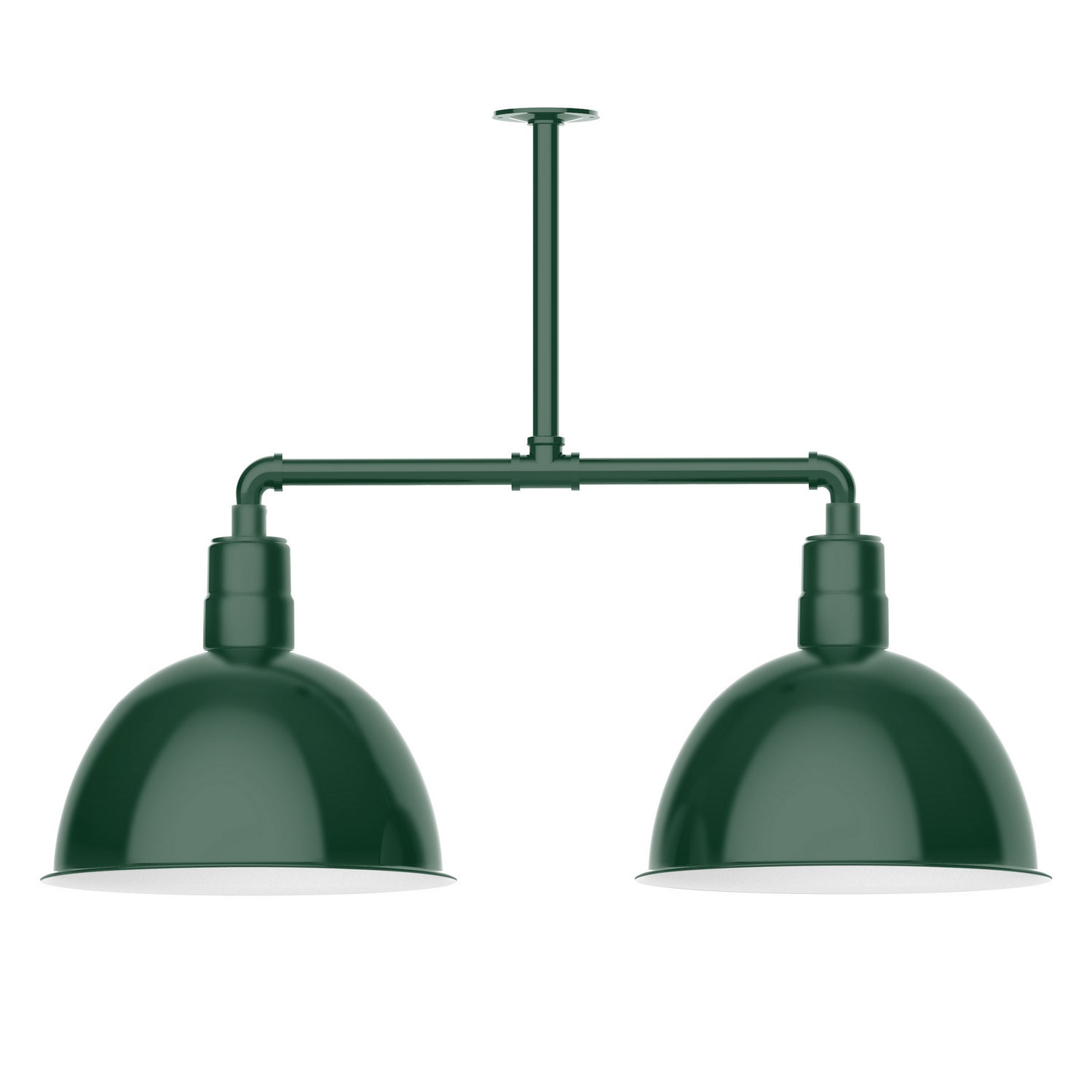 Montclair Light Works - MSD117-42 - Two Light Pendant - Deep Bowl - Forest Green