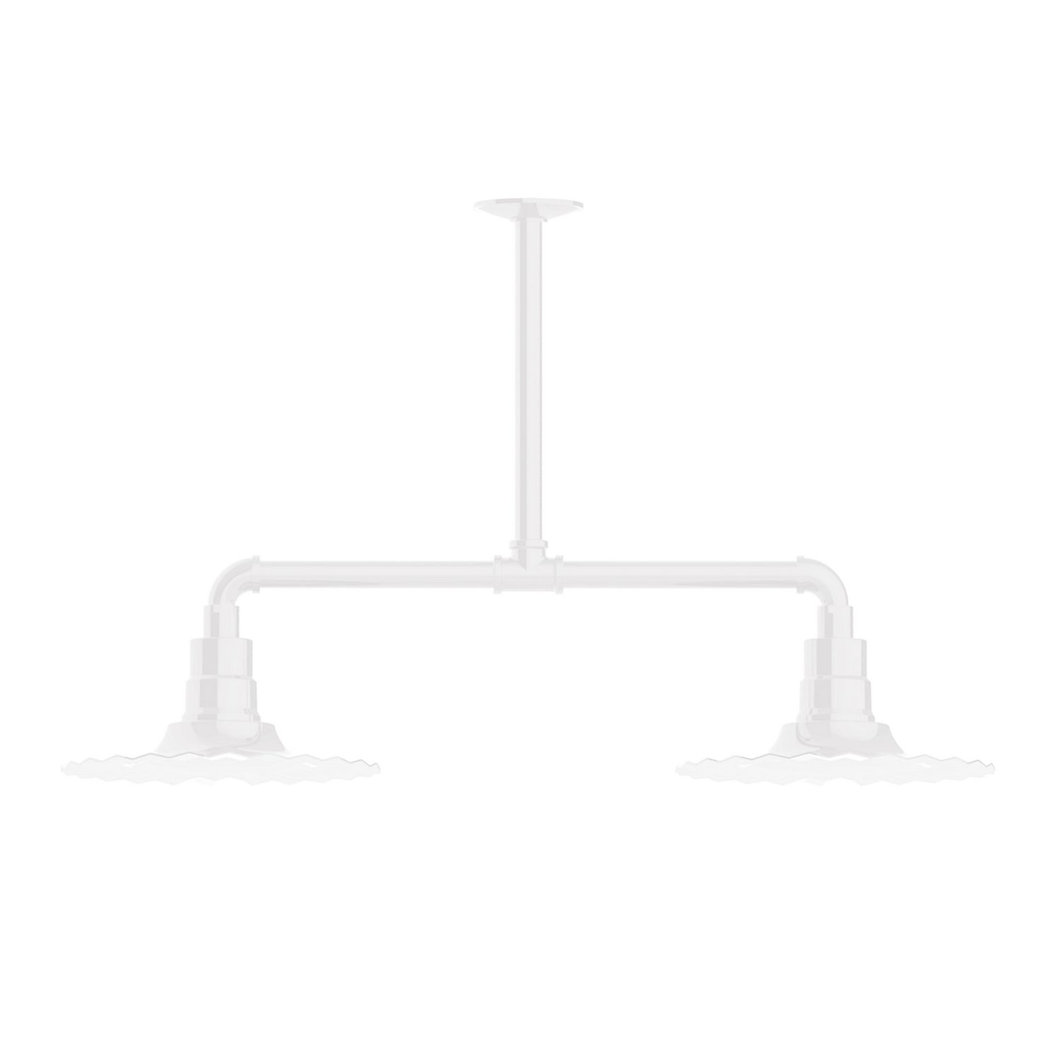 Montclair Light Works - MSD158-44 - Two Light Pendant - Radial - White