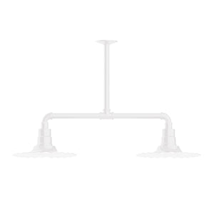 Montclair Light Works - MSD158-44 - Two Light Pendant - Radial - White