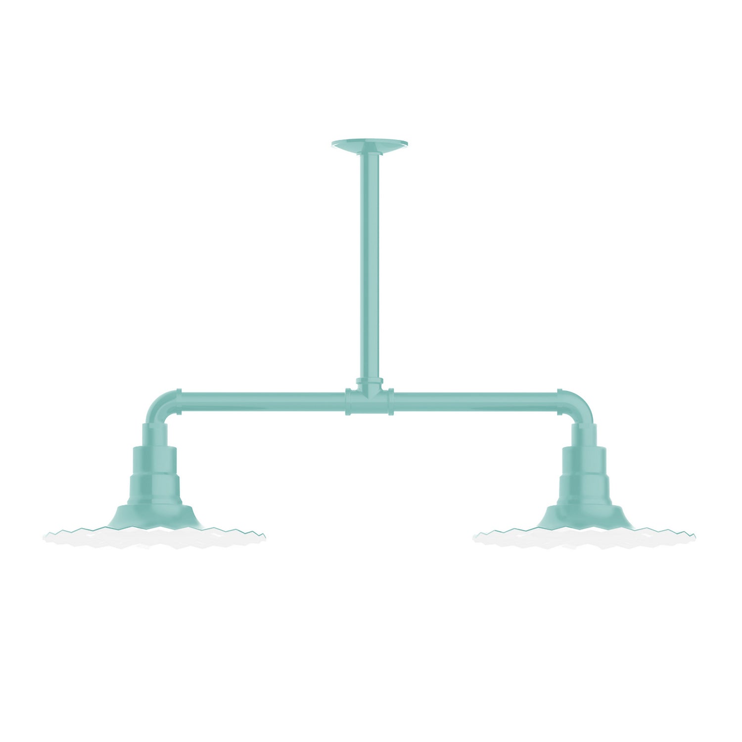 Montclair Light Works - MSD158-48 - Two Light Pendant - Radial - Sea Green