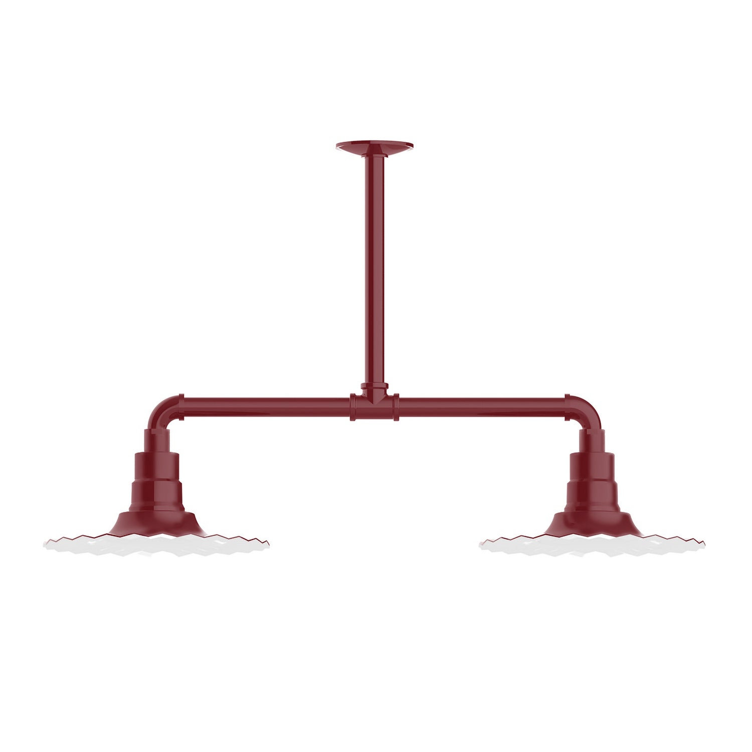 Montclair Light Works - MSD158-55 - Two Light Pendant - Radial - Barn Red