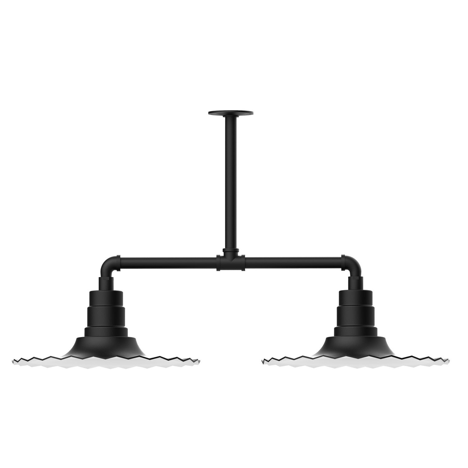 Montclair Light Works - MSD159-41 - Two Light Pendant - Radial - Black