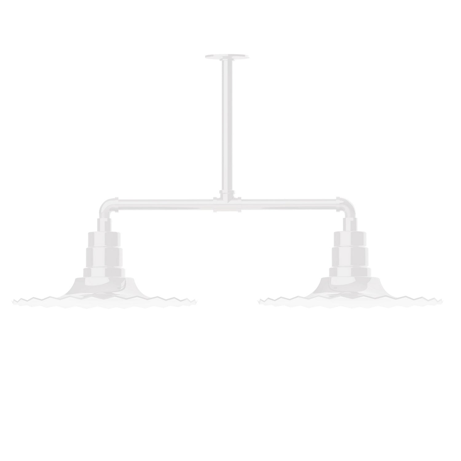 Montclair Light Works - MSD159-44 - Two Light Pendant - Radial - White