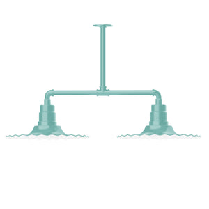 Montclair Light Works - MSD159-48 - Two Light Pendant - Radial - Sea Green