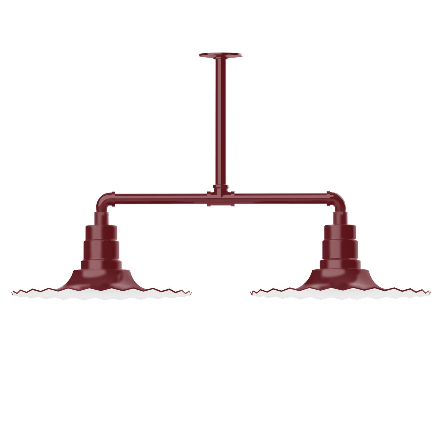 Montclair Light Works - MSD159-55 - Two Light Pendant - Radial - Barn Red