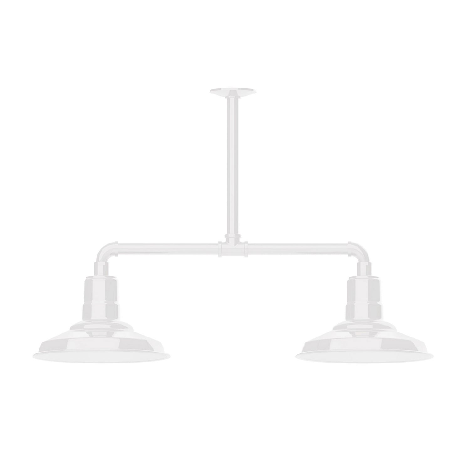 Montclair Light Works - MSD182-44 - Two Light Pendant - Warehouse - White