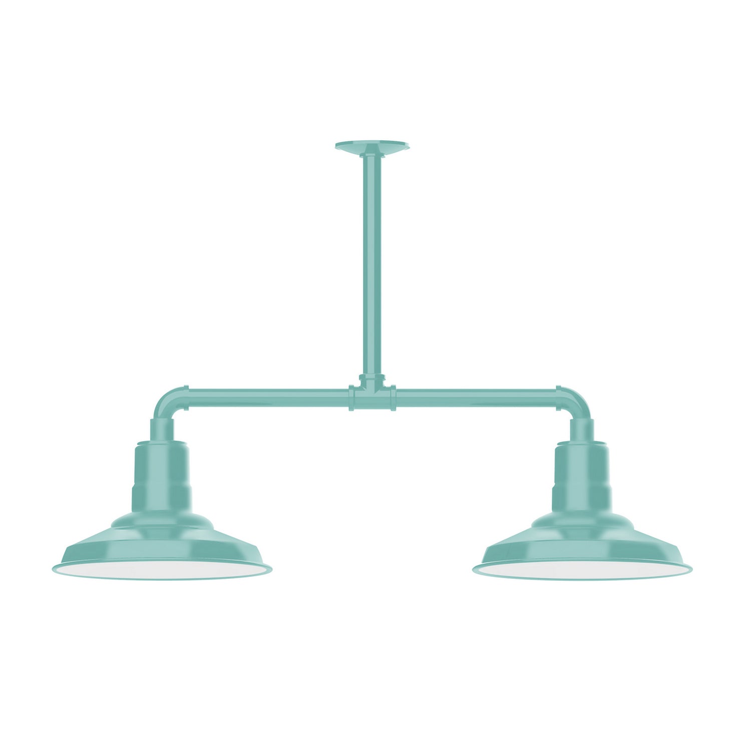 Montclair Light Works - MSD182-48 - Two Light Pendant - Warehouse - Sea Green