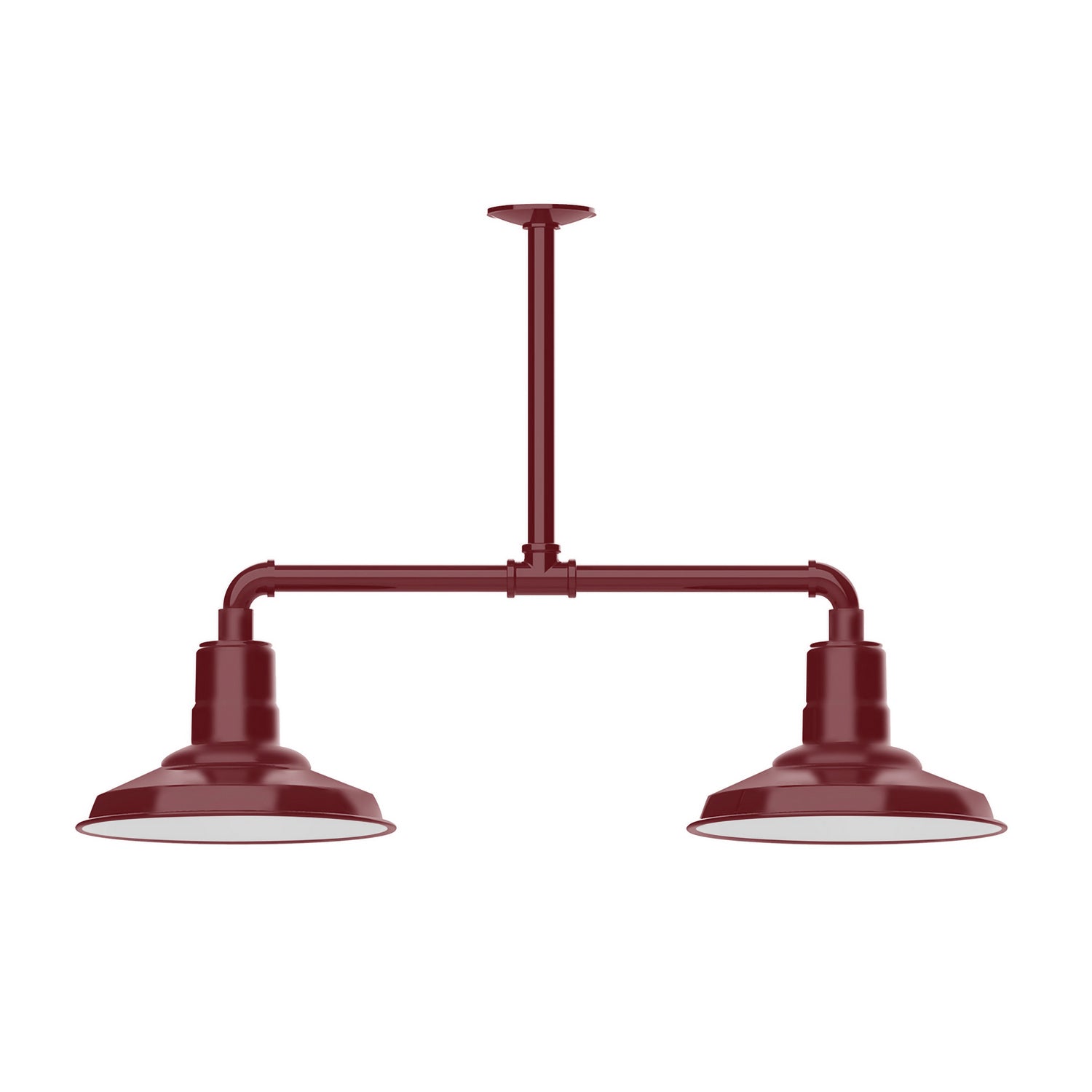 Montclair Light Works - MSD182-55 - Two Light Pendant - Warehouse - Barn Red