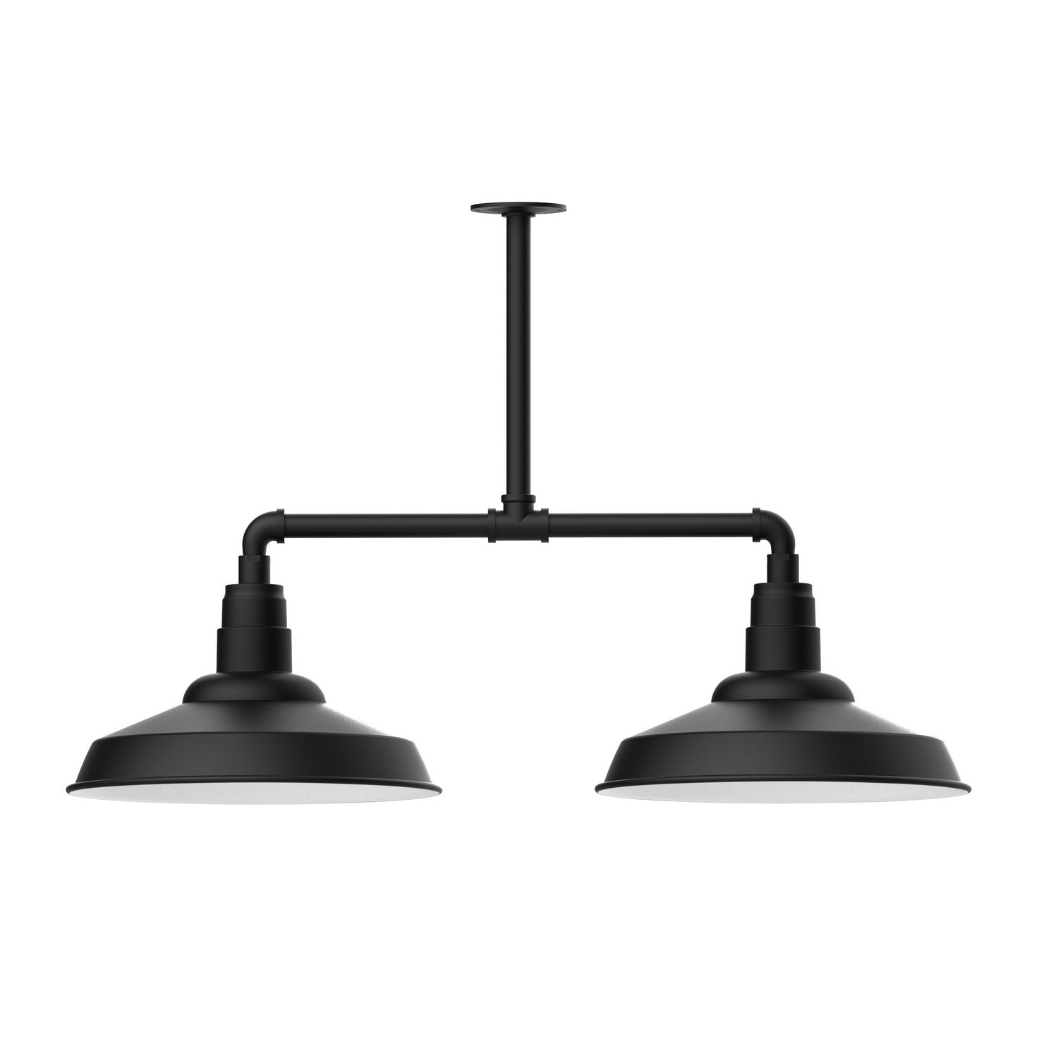 Montclair Light Works - MSD184-41 - Two Light Pendant - Warehouse - Black