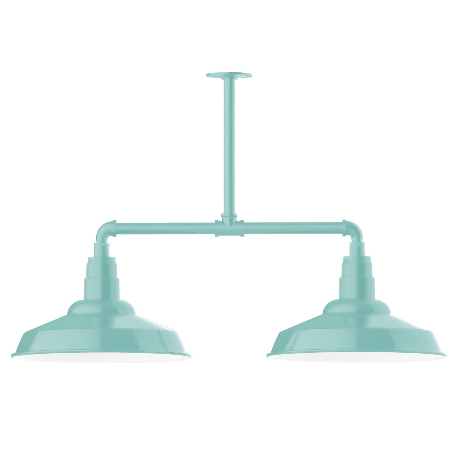 Montclair Light Works - MSD184-48 - Two Light Pendant - Warehouse - Sea Green