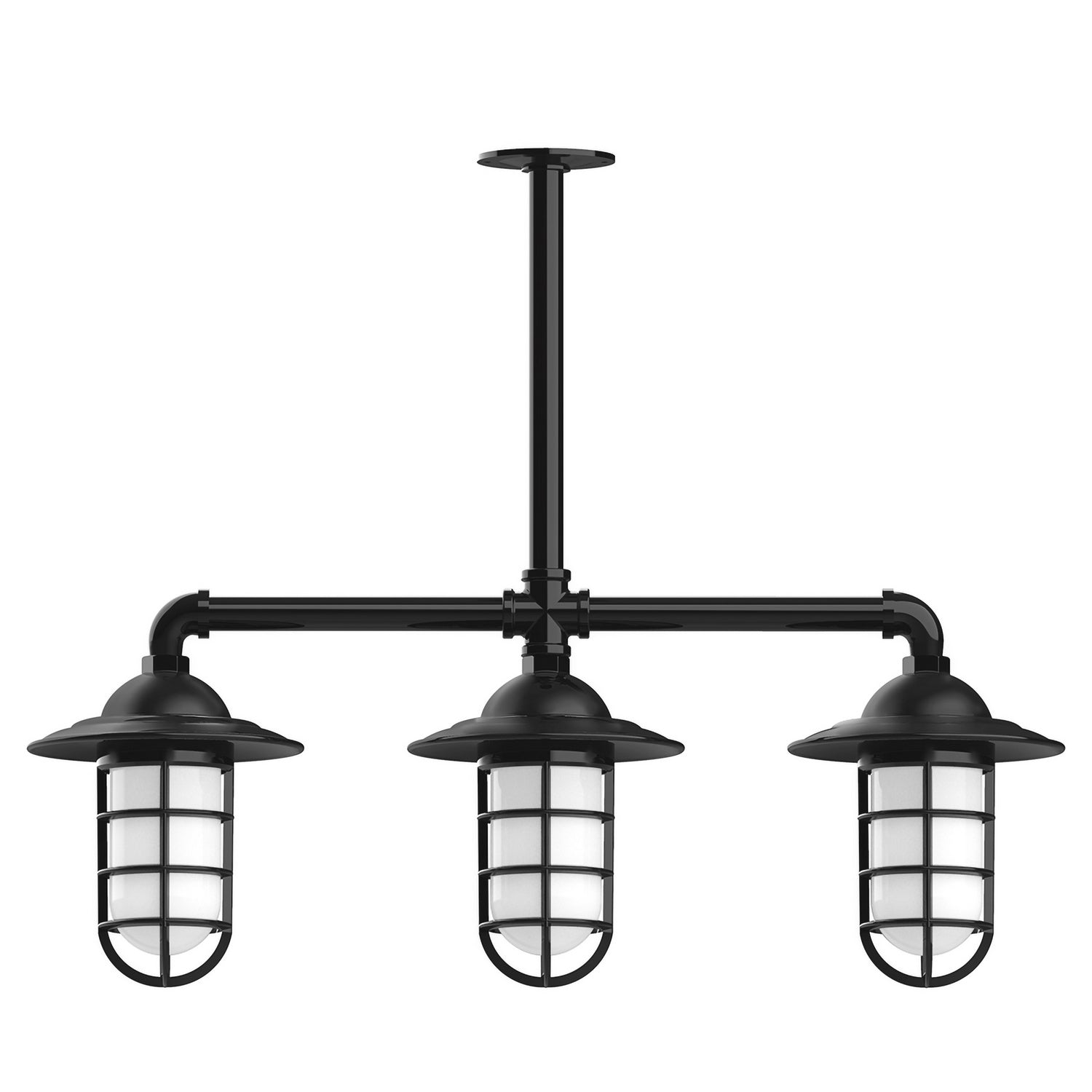 Montclair Light Works - MSK052-41 - Three Light Pendant - Vaportite - Black