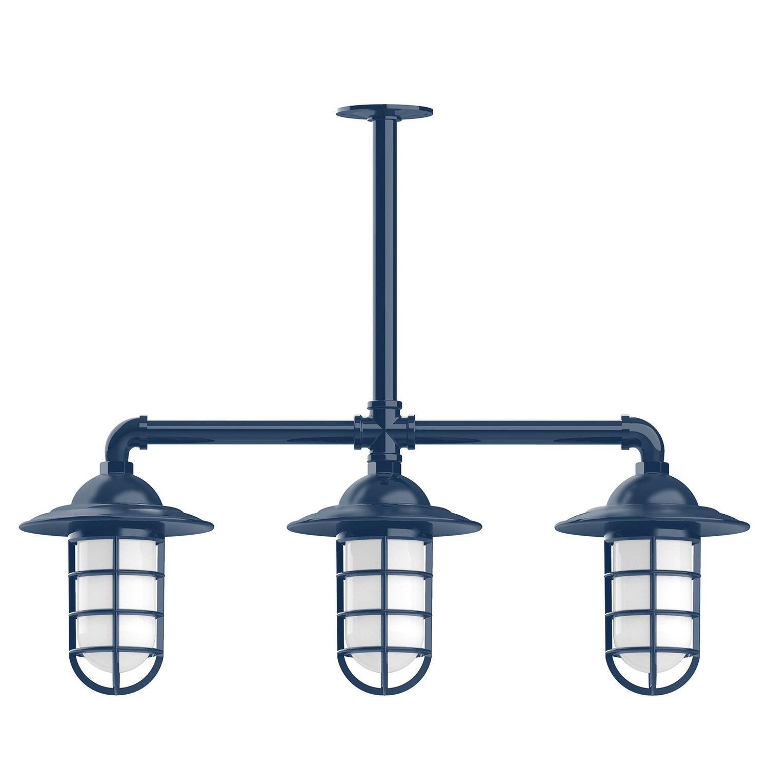 Montclair Light Works - MSK052-50 - Three Light Pendant - Vaportite - Navy