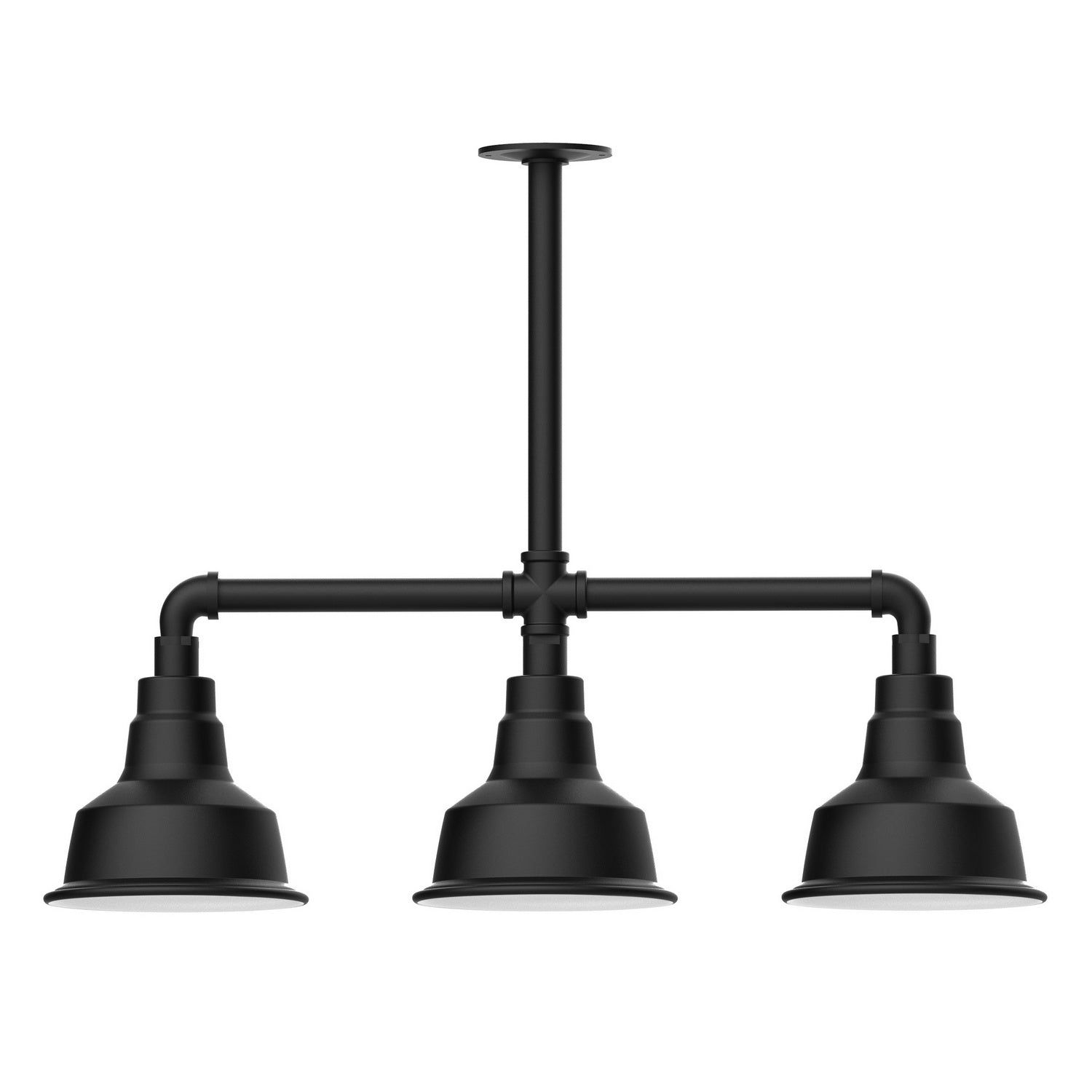 Montclair Light Works - MSK180-41 - Three Light Pendant - Warehouse - Black