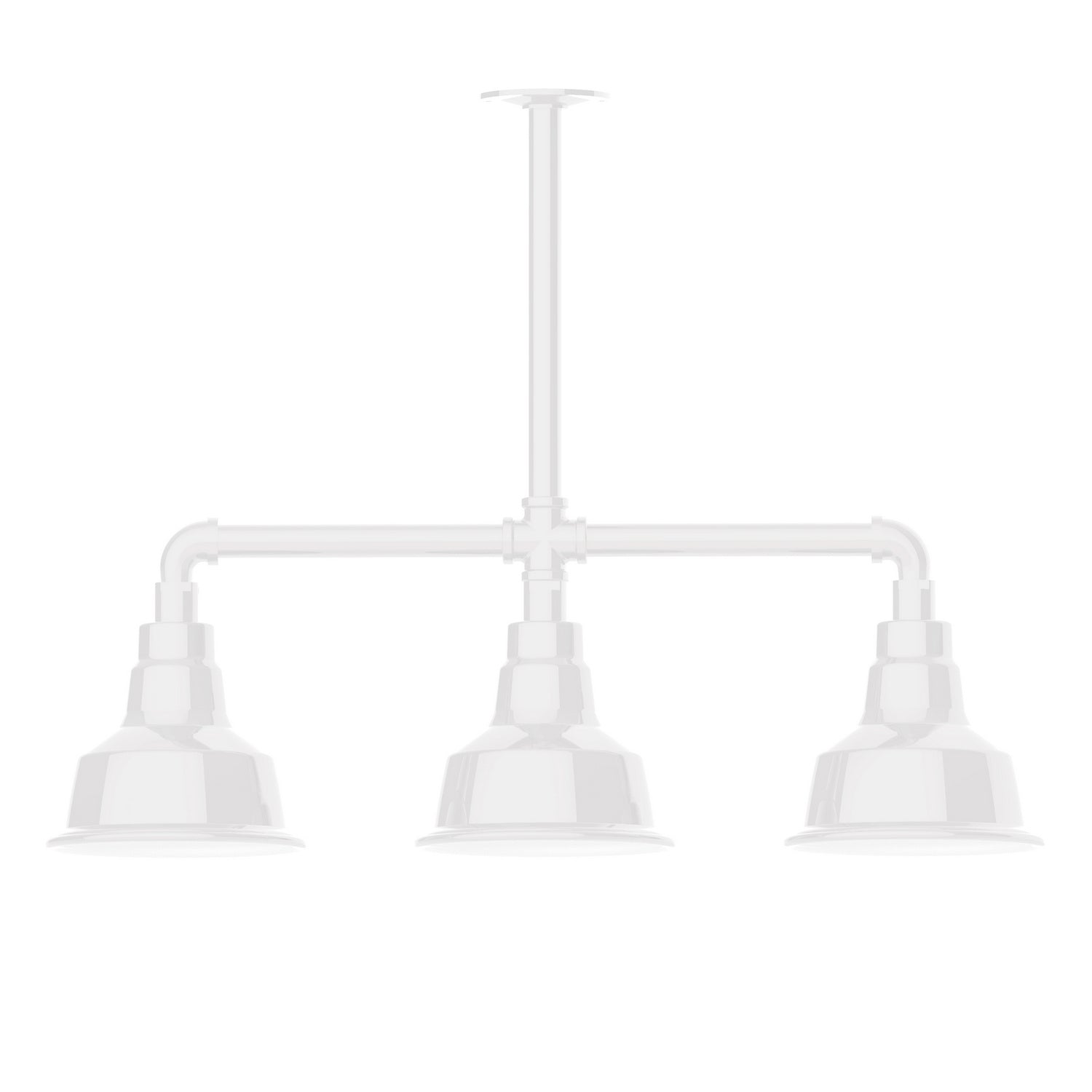 Montclair Light Works - MSK180-44 - Three Light Pendant - Warehouse - White