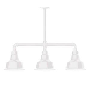 Montclair Light Works - MSK180-44 - Three Light Pendant - Warehouse - White