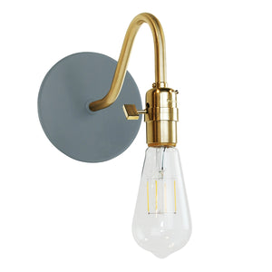 Montclair Light Works - SCL400-40-91 - One Light Wall Sconce - Uno - Slate Gray with Brushed Brass