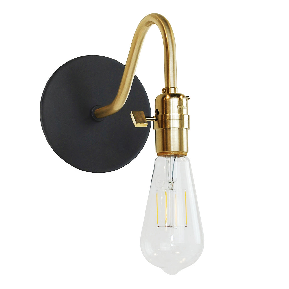 Montclair Light Works - SCL400-41-91 - One Light Wall Sconce - Uno - Black with Brushed Brass