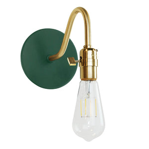 Montclair Light Works - SCL400-42-91 - One Light Wall Sconce - Uno - Forest Green with Brushed Brass