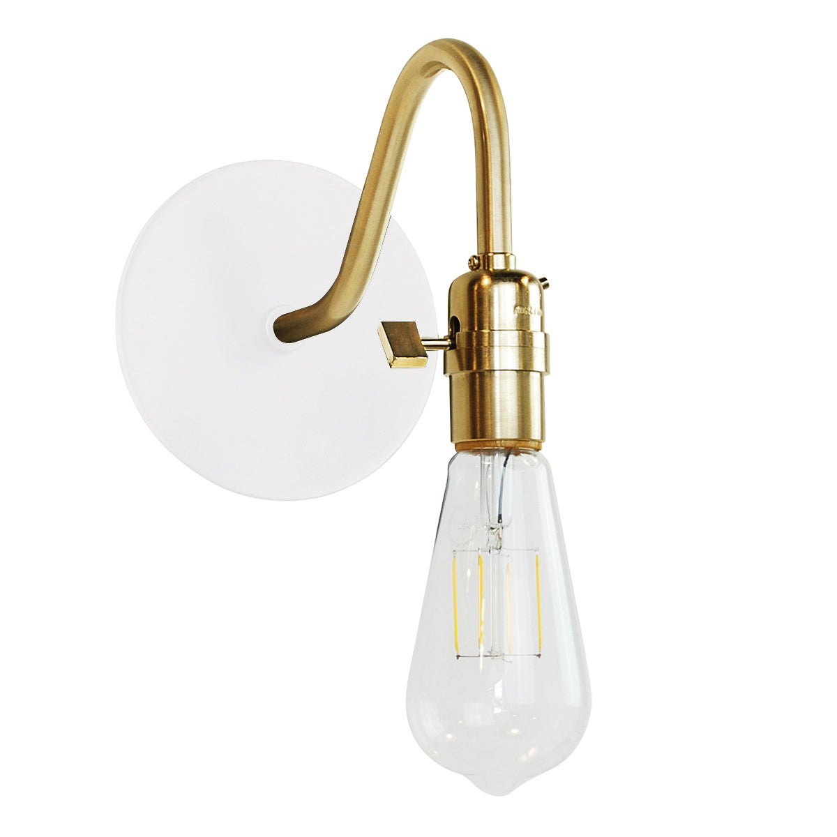 Montclair Light Works - SCL400-44-91 - One Light Wall Sconce - Uno - White with Brushed Brass