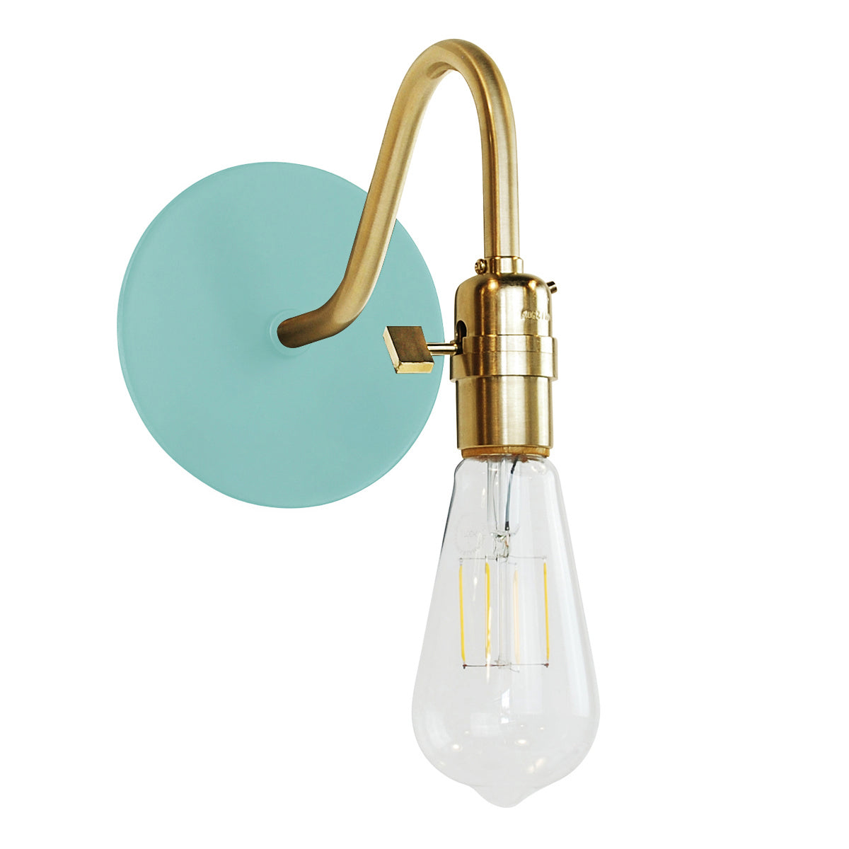 Montclair Light Works - SCL400-48-91 - One Light Wall Sconce - Uno - Sea Green with Brushed Brass