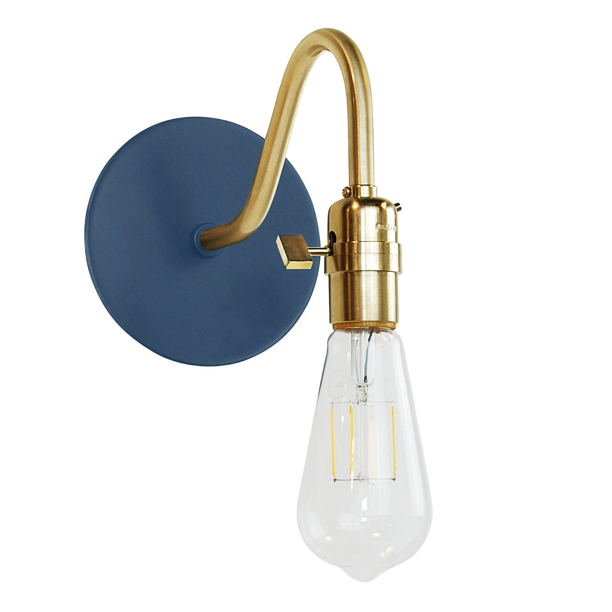 Montclair Light Works - SCL400-50-91 - One Light Wall Sconce - Uno - Navy with Brushed Brass