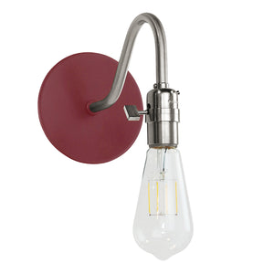 Montclair Light Works - SCL400-55-96 - One Light Wall Sconce - Uno - Barn Red with Brushed Nickel