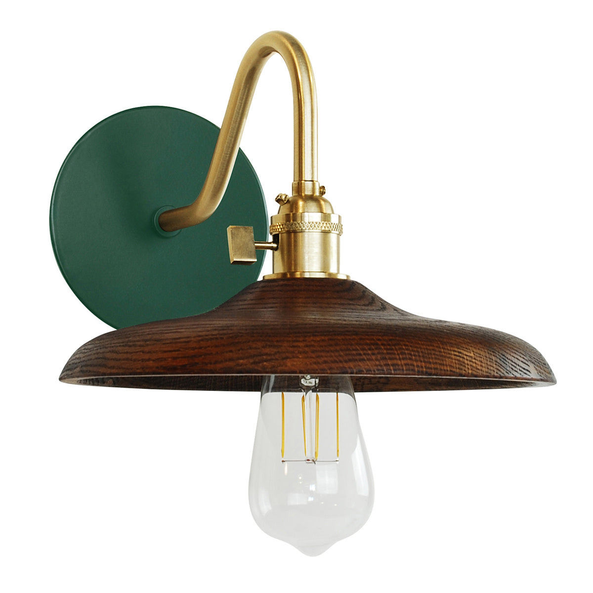 Montclair Light Works - SCL410-42-91 - One Light Wall Sconce - Uno - Forest Green with Brushed Brass